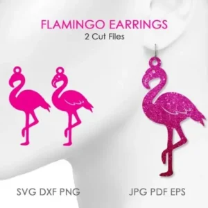 Flamingo Earrings SVG