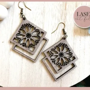 Floral Laser Earrings svg