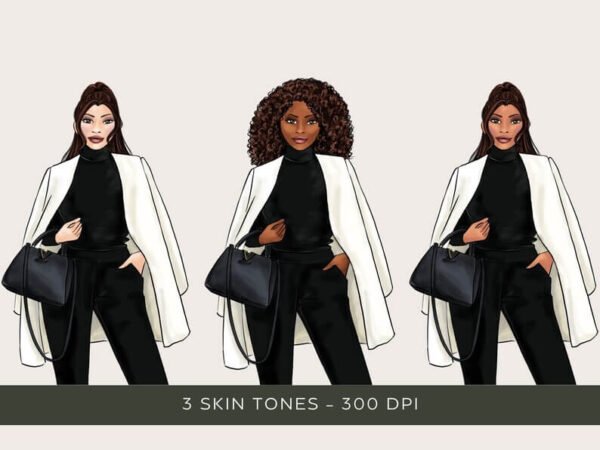 Girl Boss Fashion Illustration Clipart - Image 4