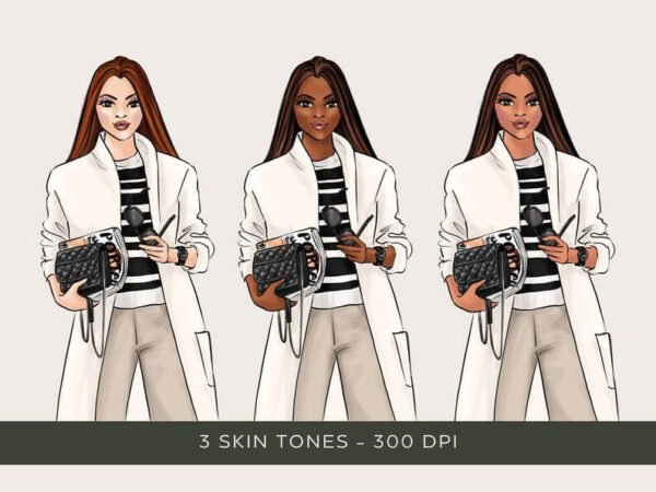Girl Boss Fashion Illustration Clipart - Image 3