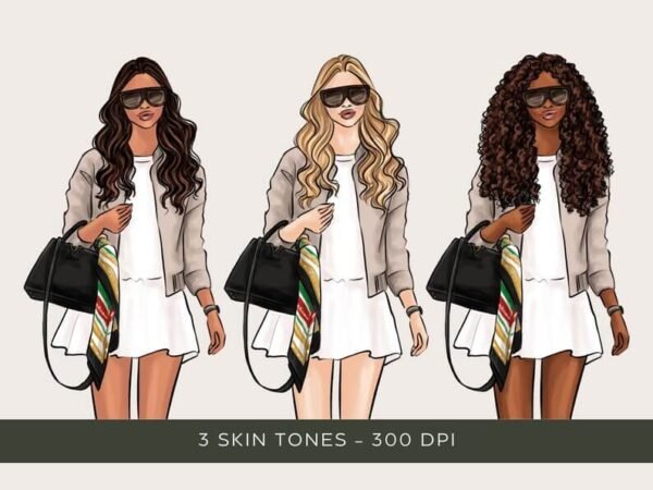 Girl Boss Fashion Illustration Clipart - Image 2