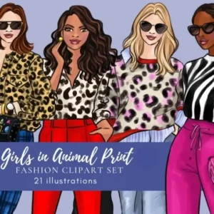 Girl Fashion Illustration Clip Art