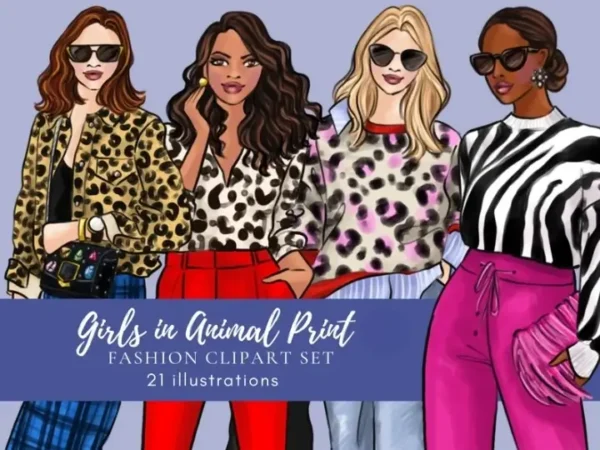 Girl Fashion Illustration Clip Art