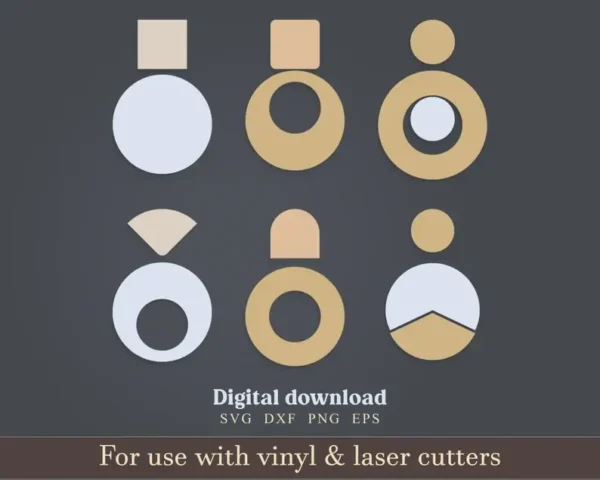 Compound Wooden Earrings svg Bundle - Image 7