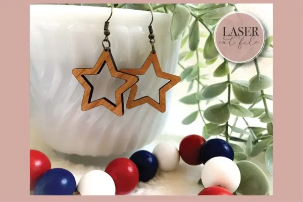 Patriotic Laser Cut Earrings - Image 3