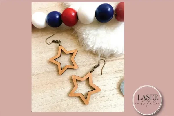 Patriotic Laser Cut Earrings - Image 4