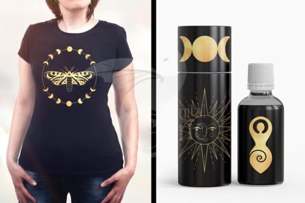 Celestial Gold Mystic Clip Art - Image 3