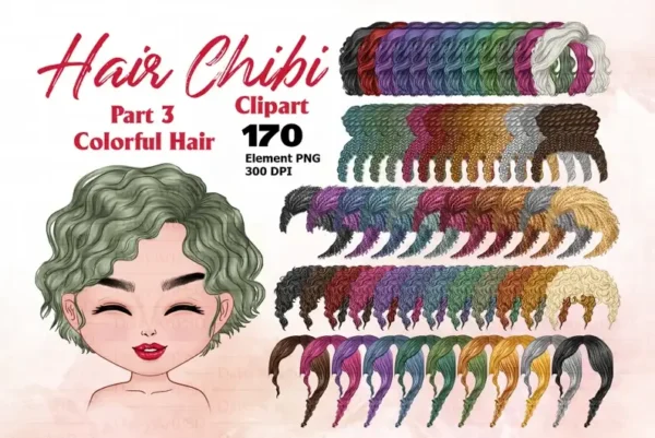 Hair Chibi Hairstyles Clipart