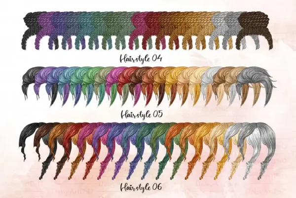 Hair Chibi Hairstyles Clipart - Image 3