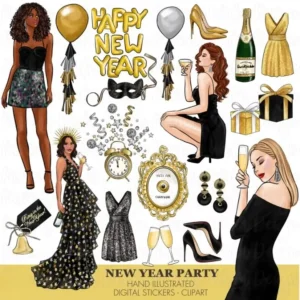 Hand Drawn Fashion Illustration Clip Art