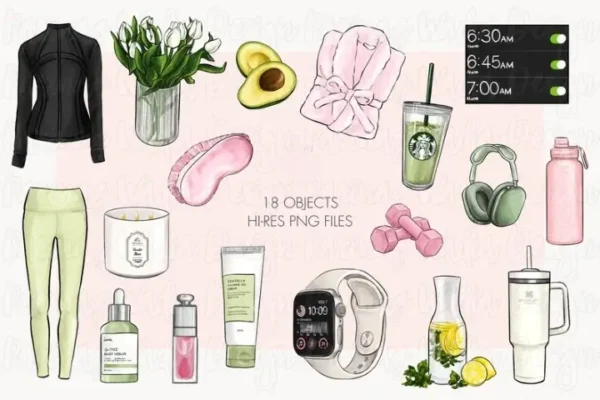 Self Care Planner Sticker Graphics - Image 5