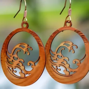 Handcrafted Laser Cut Wooden Earrings