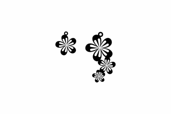 Hawaii Flowers Earring Svg - Image 2