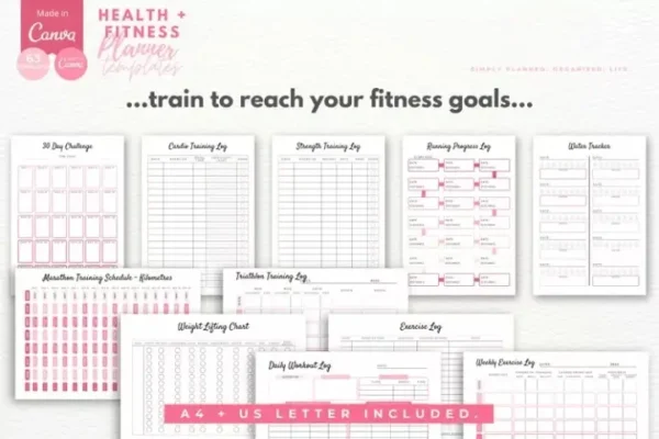 Health & Fitness Planner Canva Templates - Image 6