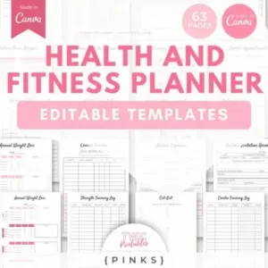 Health & Fitness Planner Canva Templates