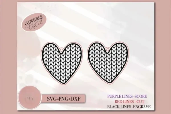 Heart Laser Earrings - Image 2