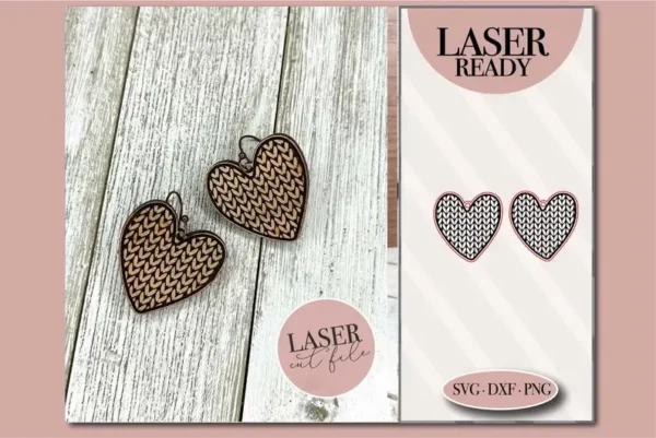 Heart Laser Earrings - Image 3