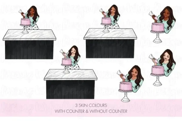 Home Baking Watercolor Clip Art - Image 3