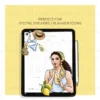Italian Summer Hand Drawn Fashion Illustration Clip Art - Image 8