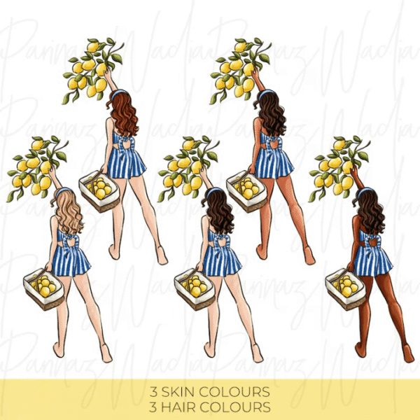 Italian Summer Hand Drawn Fashion Illustration Clip Art - Image 2