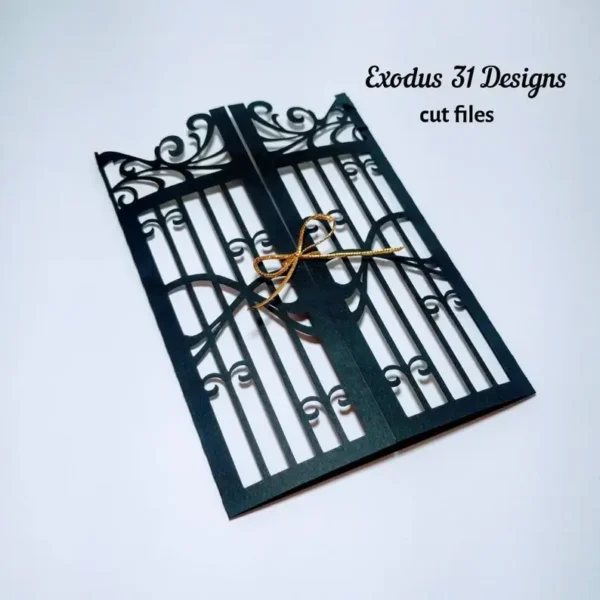 Laser Cut Files Gate Fold Wedding Invitation Card - Image 4