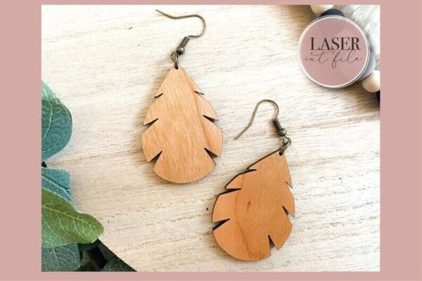Leaf Laser Earrings