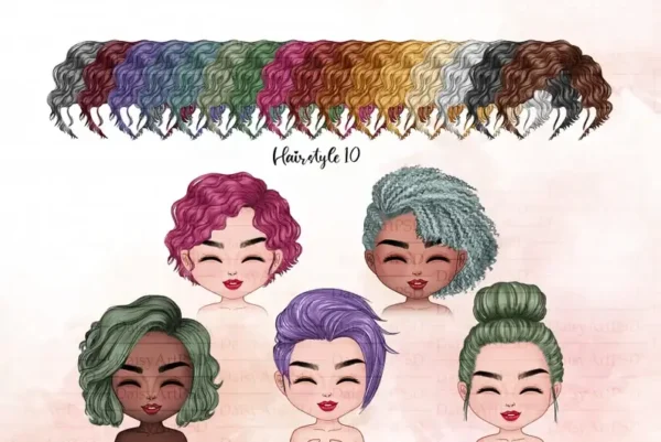 Hair Chibi Hairstyles Clipart - Image 5