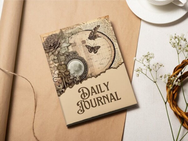 Moon Vintage Junk Journal Page - Image 7