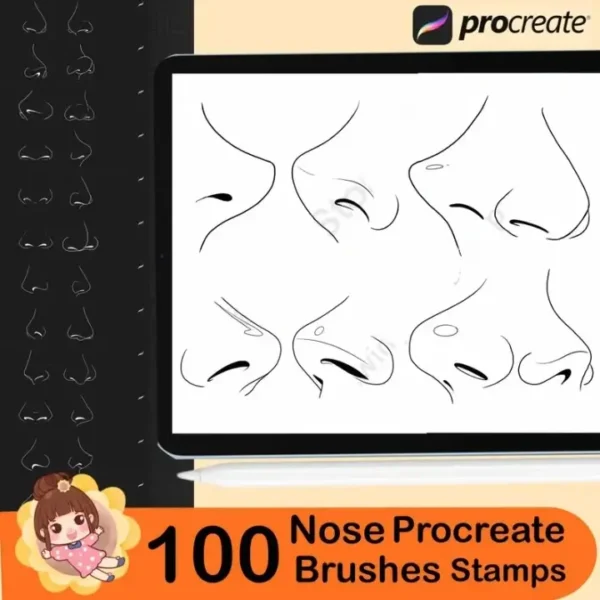 Nose Procreate Brushes - Image 3