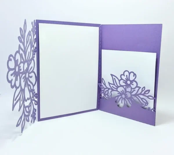 Trifold Pocket Envelope Wedding Invitation - Image 2