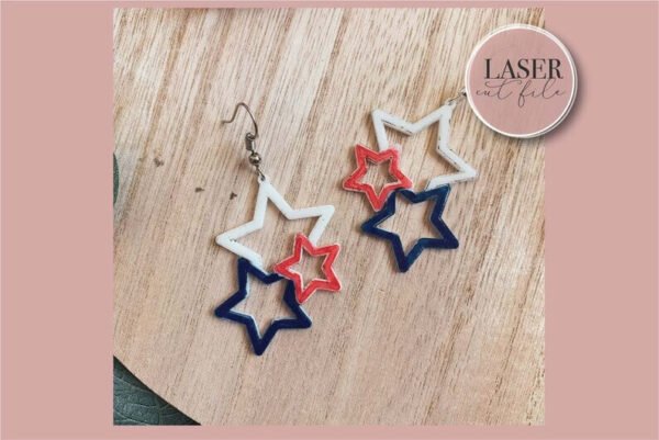 Patriotic Laser Earrings - Image 4