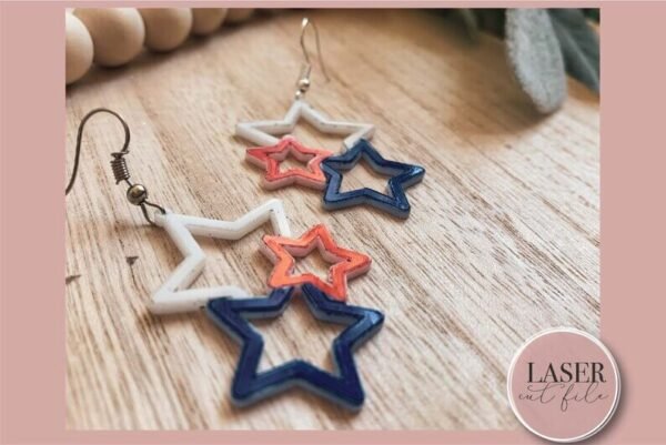 Patriotic Laser Earrings - Image 3