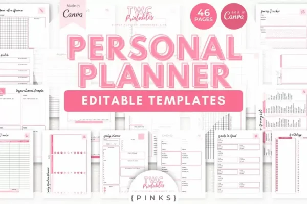 Personal Planner Canva Templates