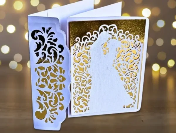 Elegant Pop-Up Wedding Card - Image 3