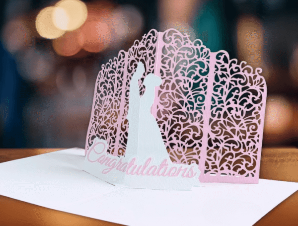 Elegant Pop-Up Wedding Card - Image 5