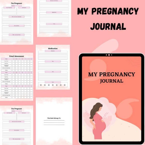 Pregnancy Journal Digital Planner Bundle - Image 6