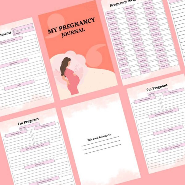 Pregnancy Journal Digital Planner Bundle - Image 8