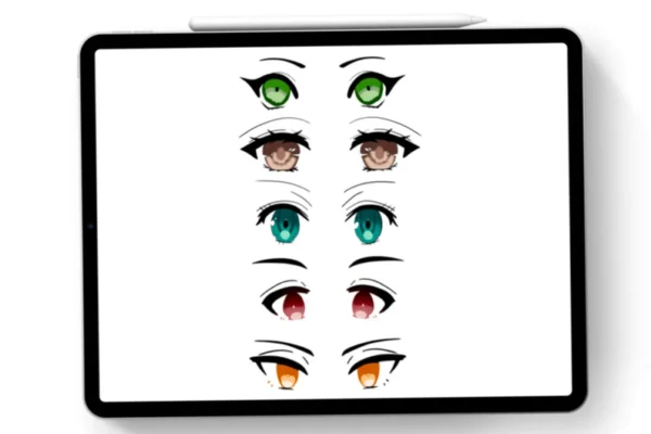 Procreate Brush 25 Manga Eye Stamp - Image 3