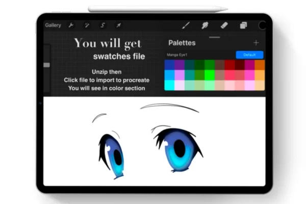 Procreate Brush 25 Manga Eye Stamp - Image 5