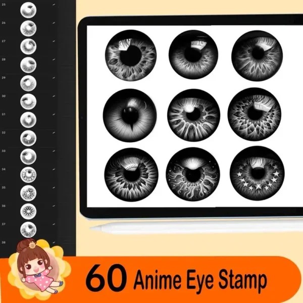 Procreate Eyes Stamp Brushes - Image 3