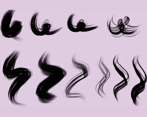 Procreate Hair Brushes - Image 2