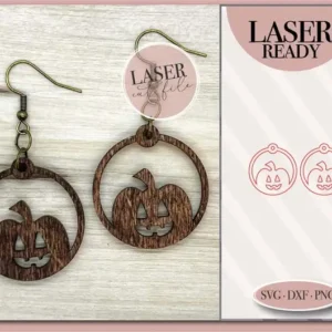 Pumpkin Laser Earrings svg