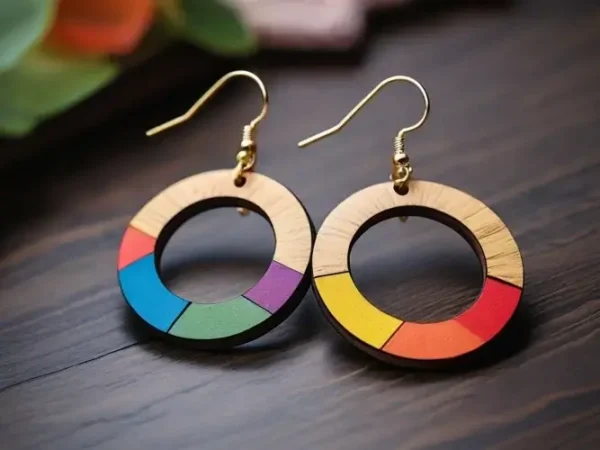 Rainbow Laser Earrings - Image 3