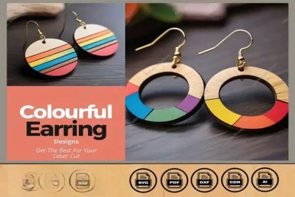 Rainbow Laser Earrings