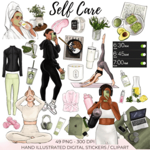 Self Care Planner Sticker Graphics