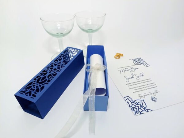 Set Wedding Invitation Box and Table Place Card SVG - Image 3