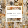 Silver and Gold Junk Journal Pages