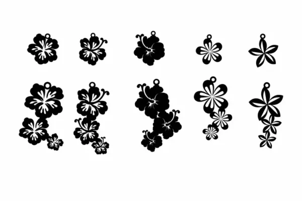 Hawaii Flowers Earring Svg - Image 7