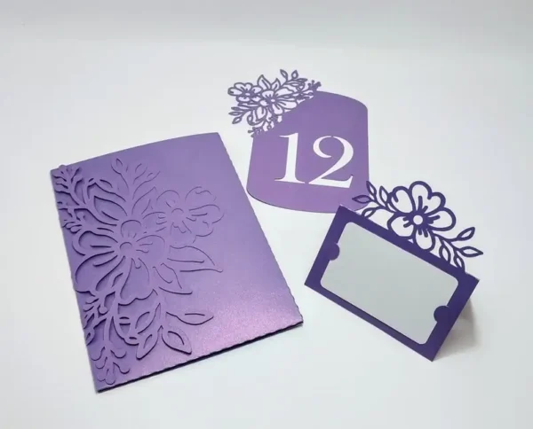 Trifold Pocket Envelope Wedding Invitation - Image 7