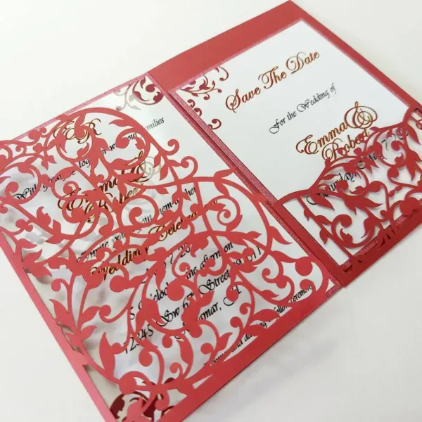 SVG Laser Cut Wedding Invitation - Image 5